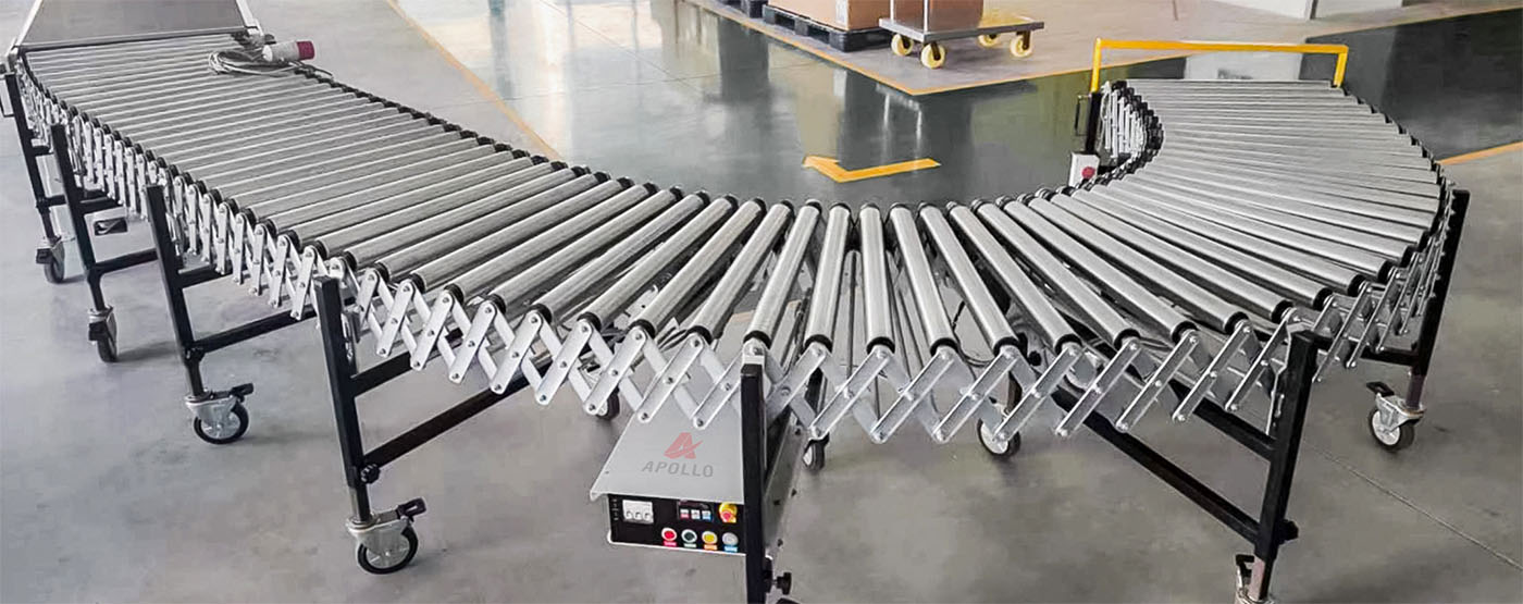 Fleksibel Roller Conveyor Pikeun Gampang Angkutan Barang di Gudang3