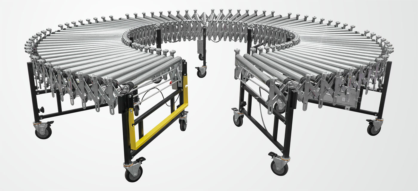 Flexibele rollenbaan voor eenvoudig transport van goederen in magazijn4